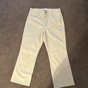 Zara Cream Leather Pants